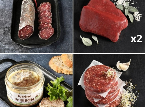 Bisons d'Auvergne - Menu de Pâques: Saucisson, terrine, pavés et hachés - 4 pers