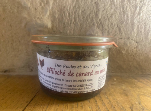 Des Poules et des Vignes à Bourgueil - Effiloché de canard au miel