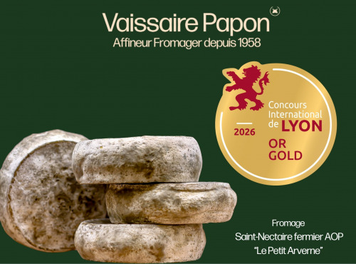 Vaissaire Papon Affineur - Fromager - Petit Saint-Nectaire fermier AOP - Médaille d'Or Lyon 2026