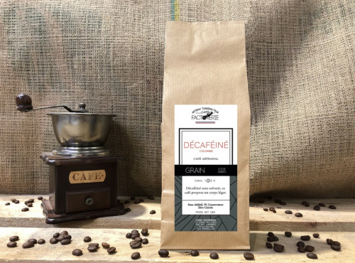 Cafés Factorerie - Kilo Colombie Décaféiné à l'eau sans solvant GRAIN - 1kg