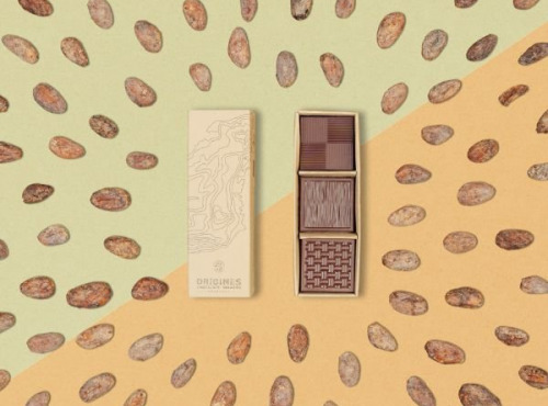 Chocolaterie Origines - Mini réglette dégustation "Pure Origine" BIO au chocolat Noir 70%