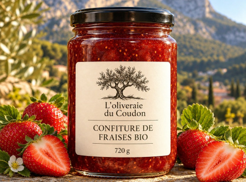 L'OLIVERAIE DU COUDON - CONFITURE DE FRAISES BIO ## 720GR ##