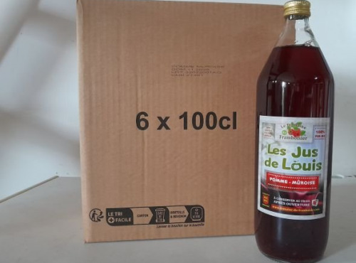 Le Domaine du Framboisier - Les Jus de Louis Pomme/Mûroise 100% Pur Jus 6 x 1L