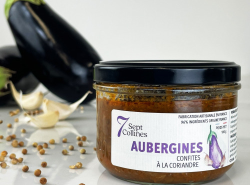 Sept Collines - Aubergines confites à la coriandre - 6 x 200 g