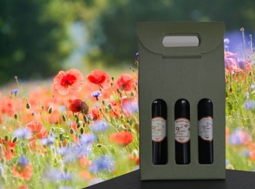 Huilerie d'Artois - Coffret fleuri - 3 Huiles de 25cl