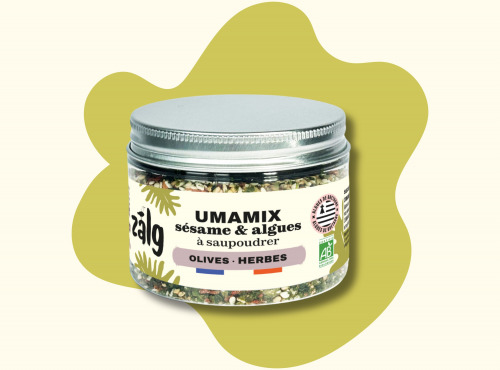 Zalg - UMAMIX : sésame & algues à saupoudrer - Olive & Herbe de Provence 50g