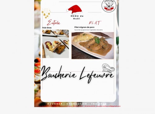 Boucherie Lefeuvre - [Précommande] Menu de Noel foie gras et filet mignon de porc bourguignon