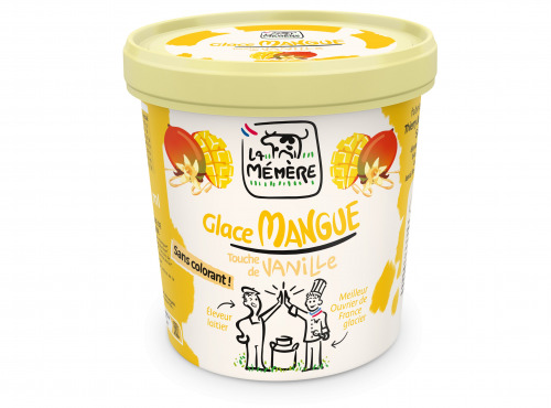 Les Glaces du Semnon - La Mémère - Glace Mangue touche de Vanille 100% Bio La Mémère 500mL