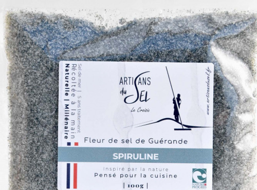 Artisans du Sel - Fleur de Sel de Guérande à la Spiruline – Sachet 100g | Artisans du Sel