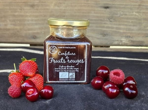 Le verger bio de Quinsac - Confiture de fruits rouges 330gr BIO