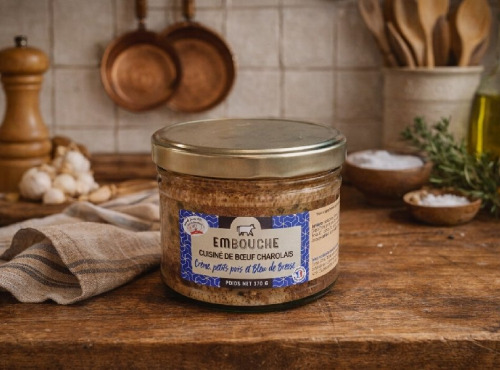 La Maison du Charolais - Cuisiné de Bœuf AOP Bœuf de Charolles petits pois, crème et bleu de Bresse 370g