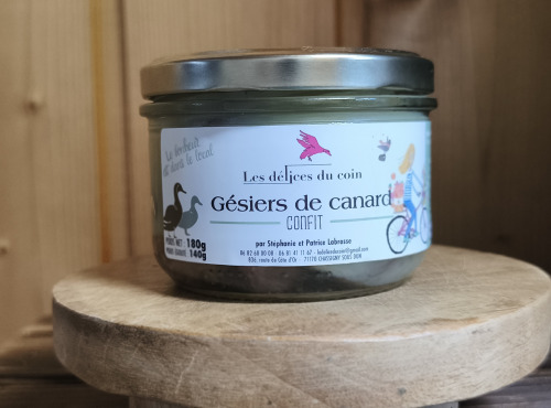 Les Délices du Coin - Gésiers de canard confit 140g