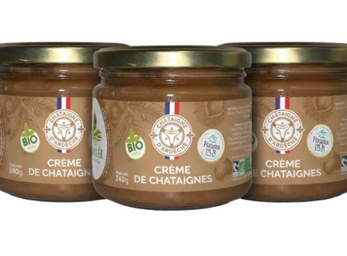 La vallée des chataigniers - Lot de 3 pots de crème de marron BIO Ardéche 360gr