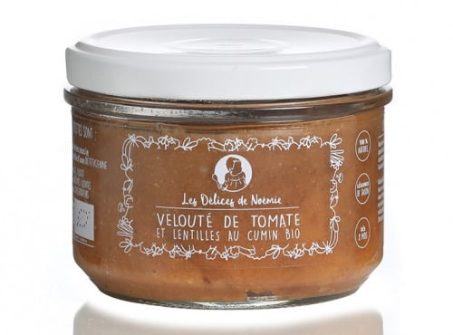 Les délices de Noémie - Petits pots bébé 8 mois: Lot de 3 Velouté de tomate et lentilles au cumin Bio