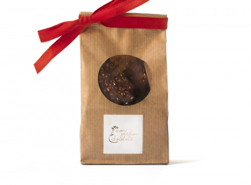 Mon jardin chocolaté - Plaques chocolat noir et noisettes
