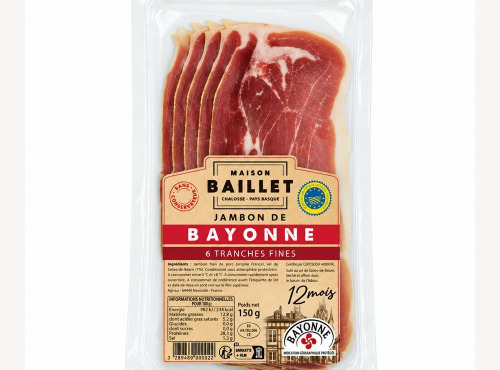 Maison Agour - Jambon de Bayonne IGP 12 mois 6 tranches fines