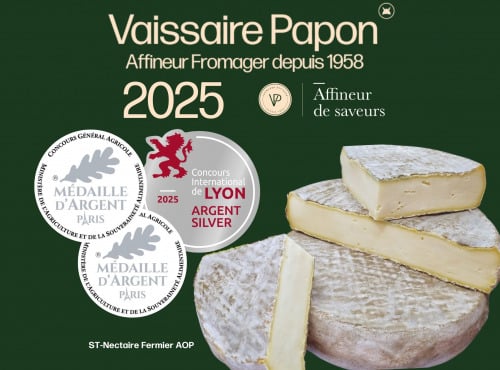 Vaissaire Papon Affineur - Fromager - Saint-Nectaire fermier AOP - L'Arverne® - Médailles d'Argent - 1600g