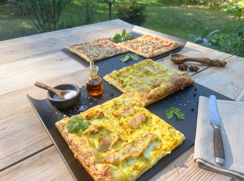 Ferme Sereine en Périgord - Duo CARRÉ² de TartéFine Indienne (crème, poulet, curry)