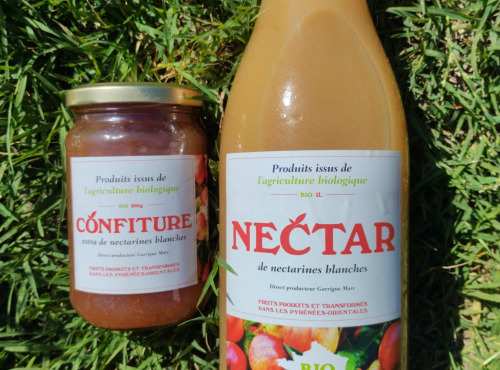 Massot Delphine et Garrigue Marc - Lot 7 Nectar BIO de nectarines blanches et 6 Confitures BIO