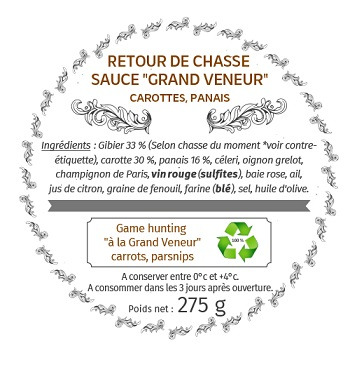 Les Bocaux du Bistrot - Retour de chasse sauce « Grand Veneur », carottes, panais