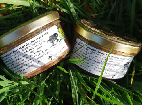 La Ferme de Grémi - 2 Pâtés De Campagne Aux Noix, De Porc "de Bayeux", élevé en plein air intégrale