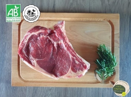 Ferme GAEC Côte Pardin - [SURGELE] 1 kg Côte de Bœuf maturée Aubrac Bio