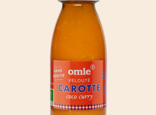 Omie - Velouté carottes coco curry bio - carottes françaises issues d'une filière équitable - 25 cl