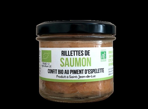 ONAKE - Le Fumoir du Pays Basque - Rillettes de Saumon confit bio au Piment d'Espelette - BIO x15