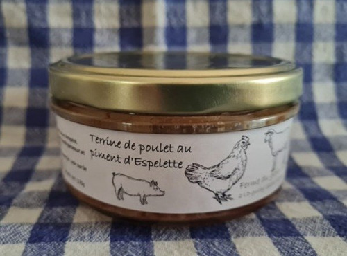Ferme du Groin à L’Airbe - Terrine de poulet au piment d'Espelette 180g