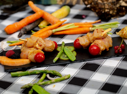 La ferme Grandvillain - Mini Brochettes - Tapas De Poulet - Marinade Indienne - 4 X 80 G
