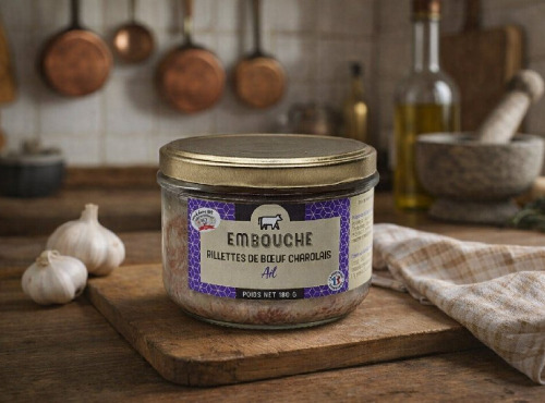 La Maison du Charolais - Rillettes de Bœuf Charolais à l'ail 180g