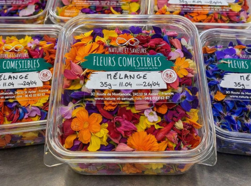 Nature et Saveurs - Ferme Aquaponique et Permacole Astérienne - Pétales fleurs comestibles mélange - 50g
