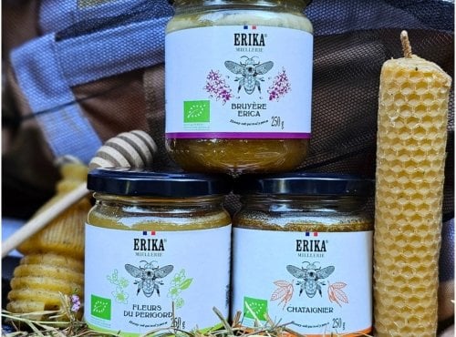 Erika Spirit - Trio de Miels BIO : Acacia, Châtaignier, Bruyère Erica - 750 g