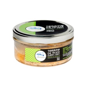 Pisciculture des eaux de l'Inval - 12 Terrines de Truite Curry - 130 gr