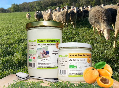 Dessine moi une brebis - Yaourt Brebis Nature 780g + 320g Abricot