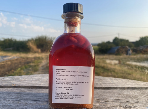 Ferme Sinsac - Vinaigre de framboises en 250 ml