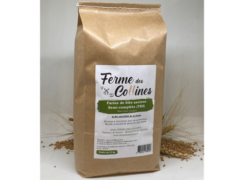 La Ferme des Collines - Farine Semi-complète Blés Anciens 2kg