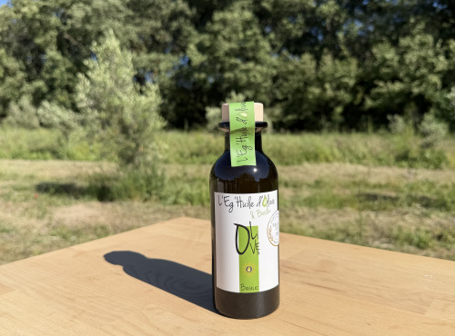 Le Moulin à Olives d’Éguilles - Huile d'Olive & Basilic - Bouteille 250 mL