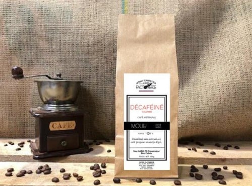 Cafés Factorerie - Café Colombie Décaféiné Bio à l'eau sans solvant MOULU - 250g