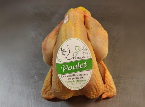 Famille Mille - Le Maraudeur - Ferme de Maleterre - Poulet Plein Air, le moyen, prêt à cuire, 2kg-1,7kg