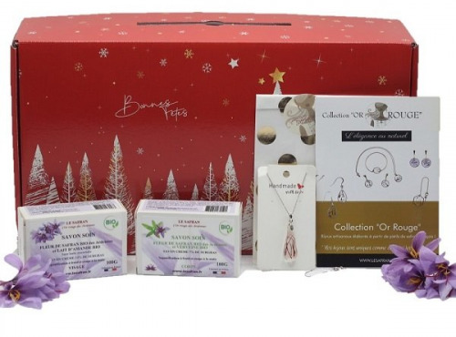 Le safran - l'or rouge des Ardennes - Coffret de fêtes "Le Féminin" BIO