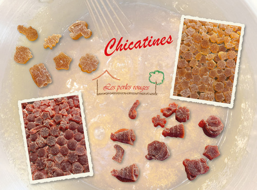 Les Perles Rouges - Calendrier de l'Avent MERRY CHRISMAS (Joyeux Noël) Chicatines (pâtes de fruits) Les perles rouges