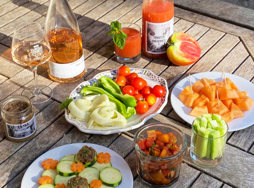 La Boite à Herbes - Panier Apéro : Fruits, Légumes et vin