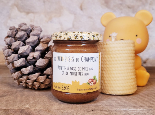 Les Butineuses de Champigny - Miel et Noisettes Bio  - 230g