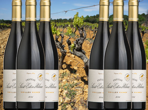 Château Saint Estève d'Uchaux - Vieilles Vignes Rouge 2019 Fûts de chêne AOP Massif d’Uchaux Villages x6