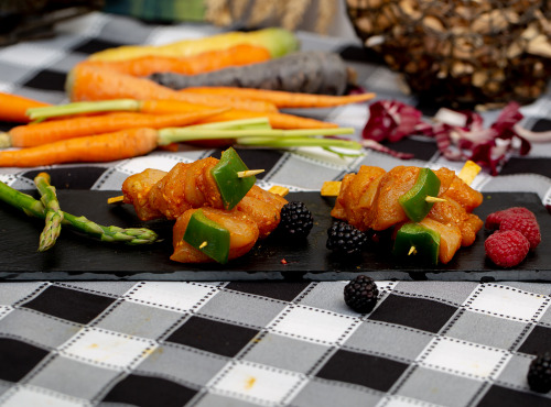 La ferme Grandvillain - Mini Brochettes - Tapas De Poulet - Marinade Orientale - 4 X 80 G