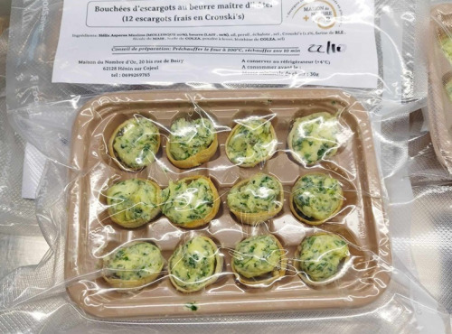 Maison du Nombre d'Or - lot de 4 "Escargots Nature en Croquilles beurre d'ail"