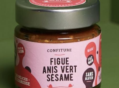 Les Délices de l’Ogresse - Confiture Extra Bio Figue, Anis Vert, Sésame