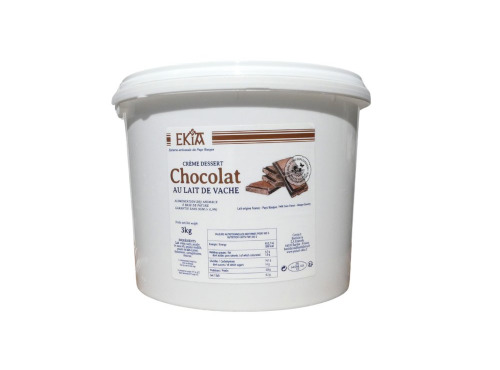 Bastidarra - Ekia - Crème dessert artisanale chocolat- SEAU DE 5kg