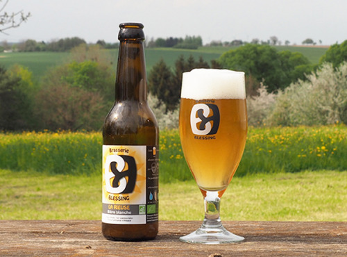 Micro brasserie Blessing - LA RIEUSE, bière blanche (bière de blé) de fermentation haute – 12x33cl